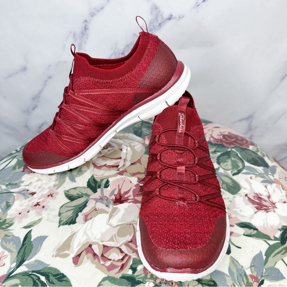 Skechers Shoes - Skechers | Dual Lite Memory Foam Slip-On Sneakers Red | 8.5